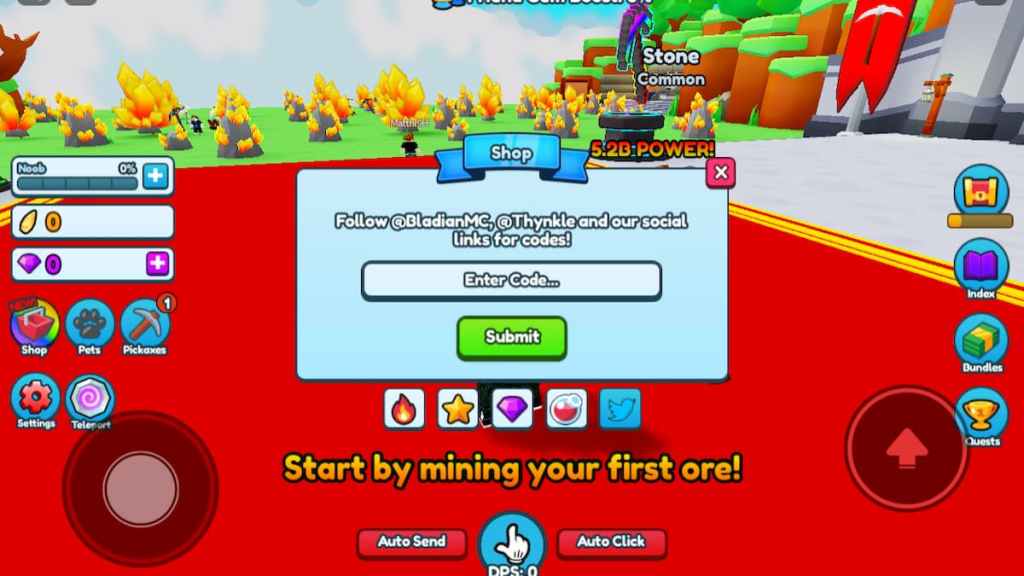 Roblox Pickaxe Mining Simulator Codes