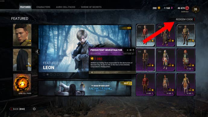 Dead by Daylight Codes fuer April 2024