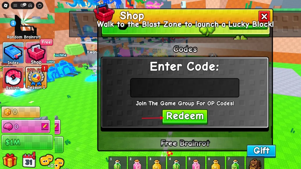 Brainblast a Lucky Block Codes Juli 2026