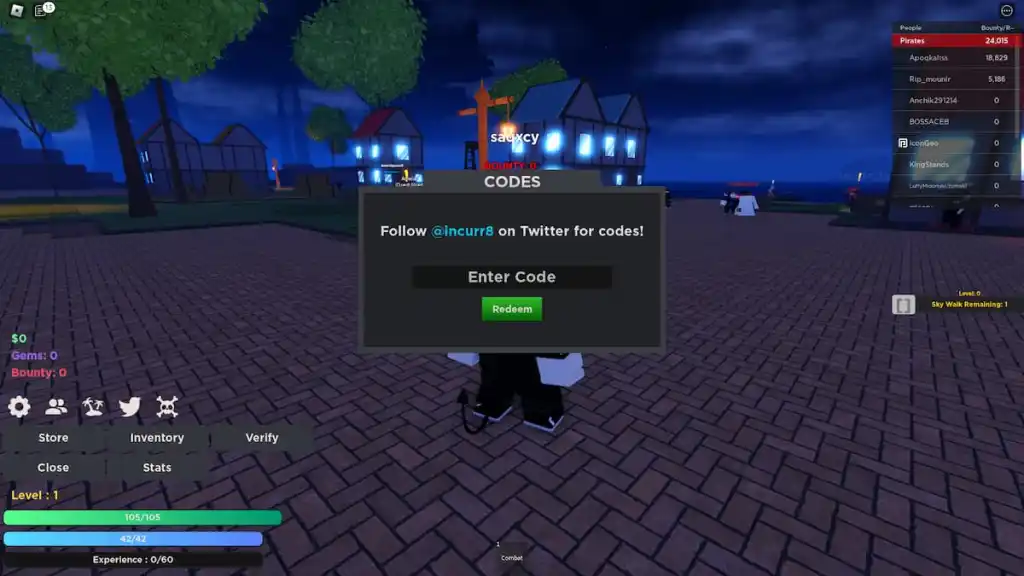 Codigos de Roblox Project New World mayo de 2023