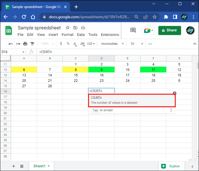 1711937595 233 Como contar celdas en Google Sheets