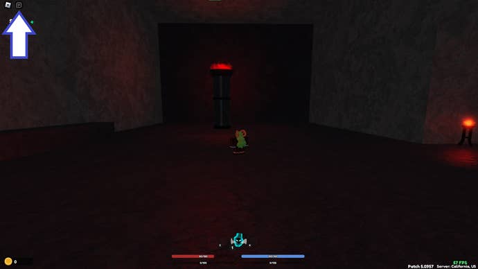 Una captura de pantalla de Demonfall que muestra el botón de chat del juego.