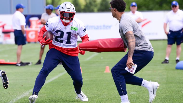 El corredor de los Patriots debuta en el campo de
