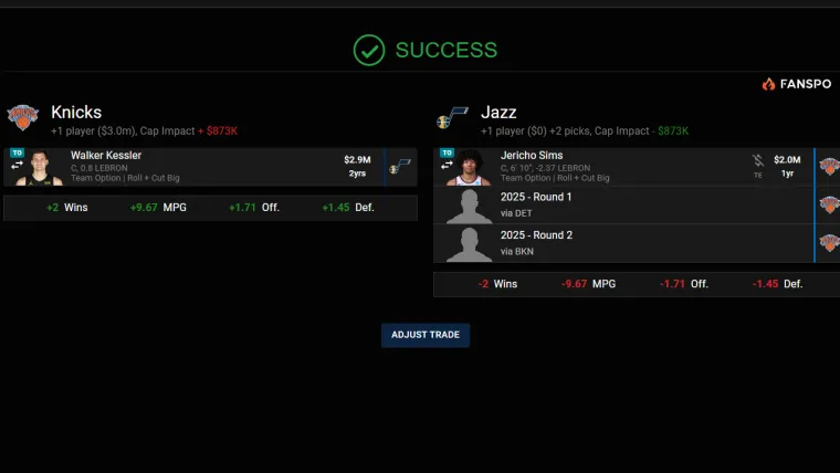 El intercambio de Walker Kessler con los Knicks