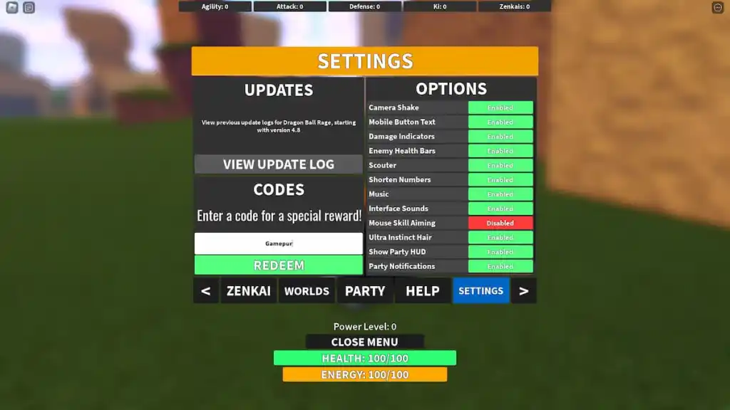 Codes Roblox Dragon Ball Rage octobre 2023