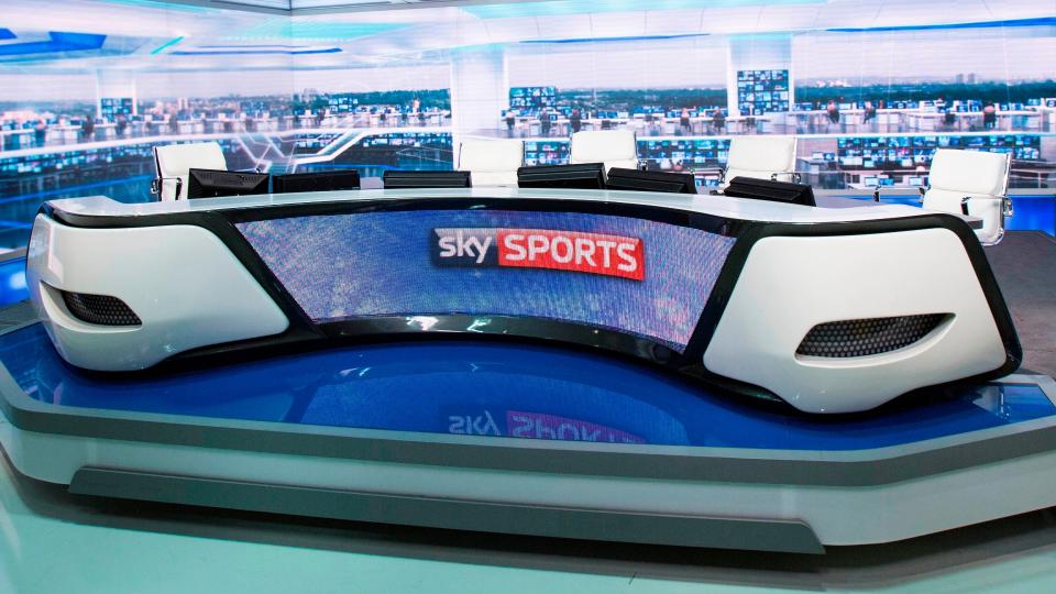 Une photo du studio Sky Sports