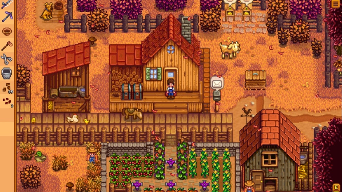 Ferme de Stardew Valley avec chien