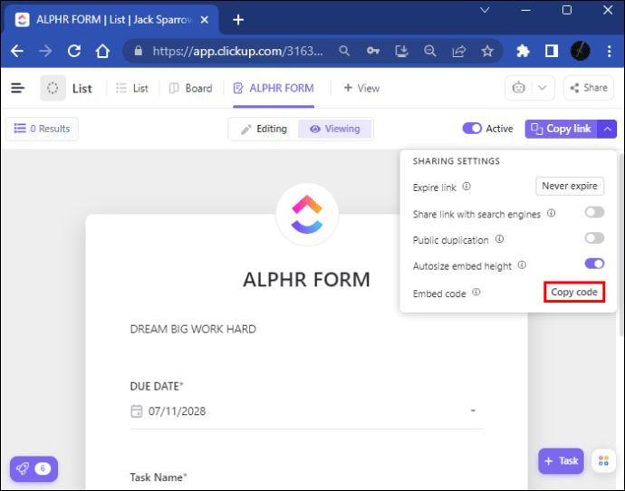 1711815908 341 Comment creer un formulaire dans ClickUp