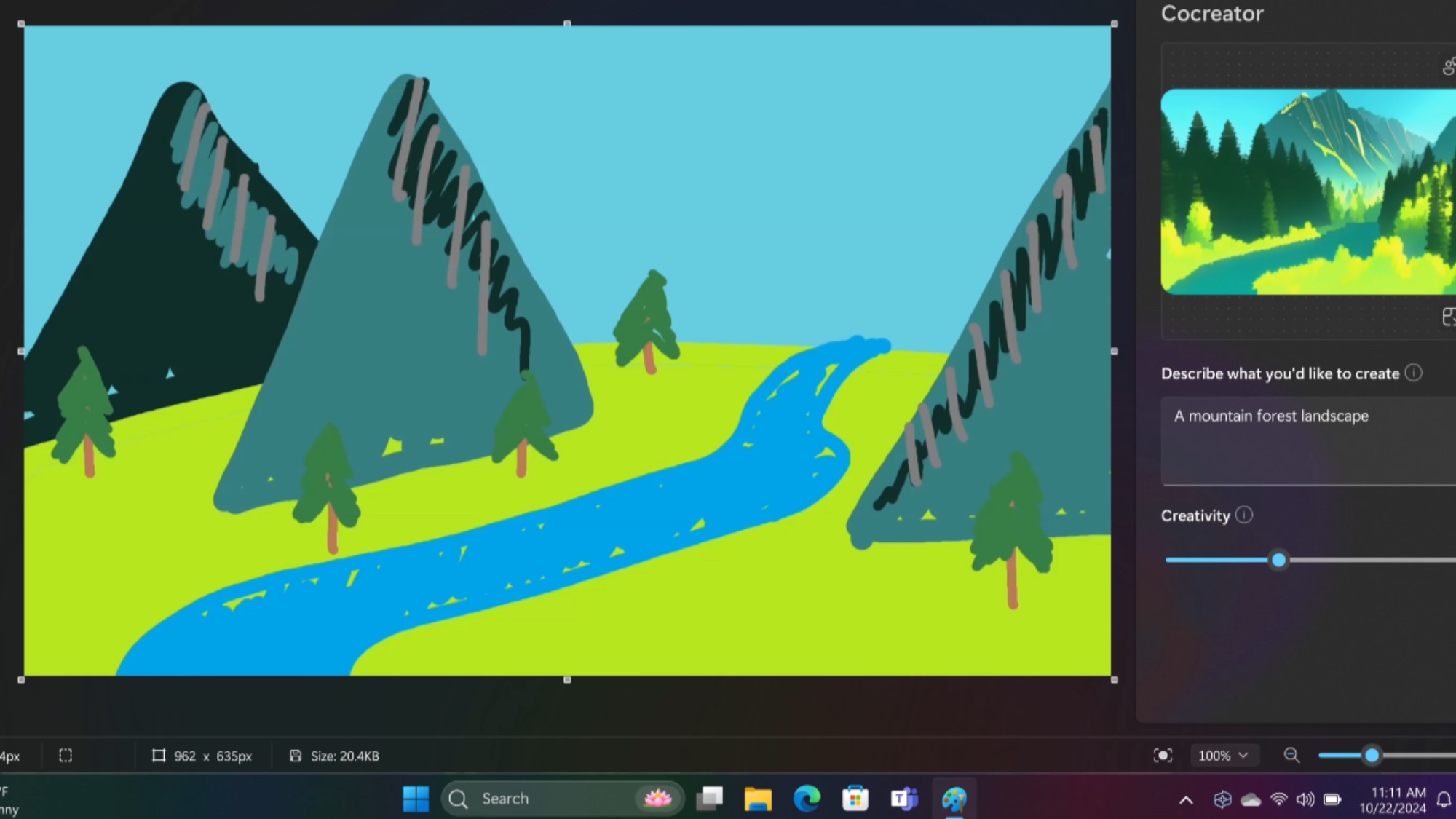 Microsoft Surface Pro 11 Cocreate, fonctionnalité IA