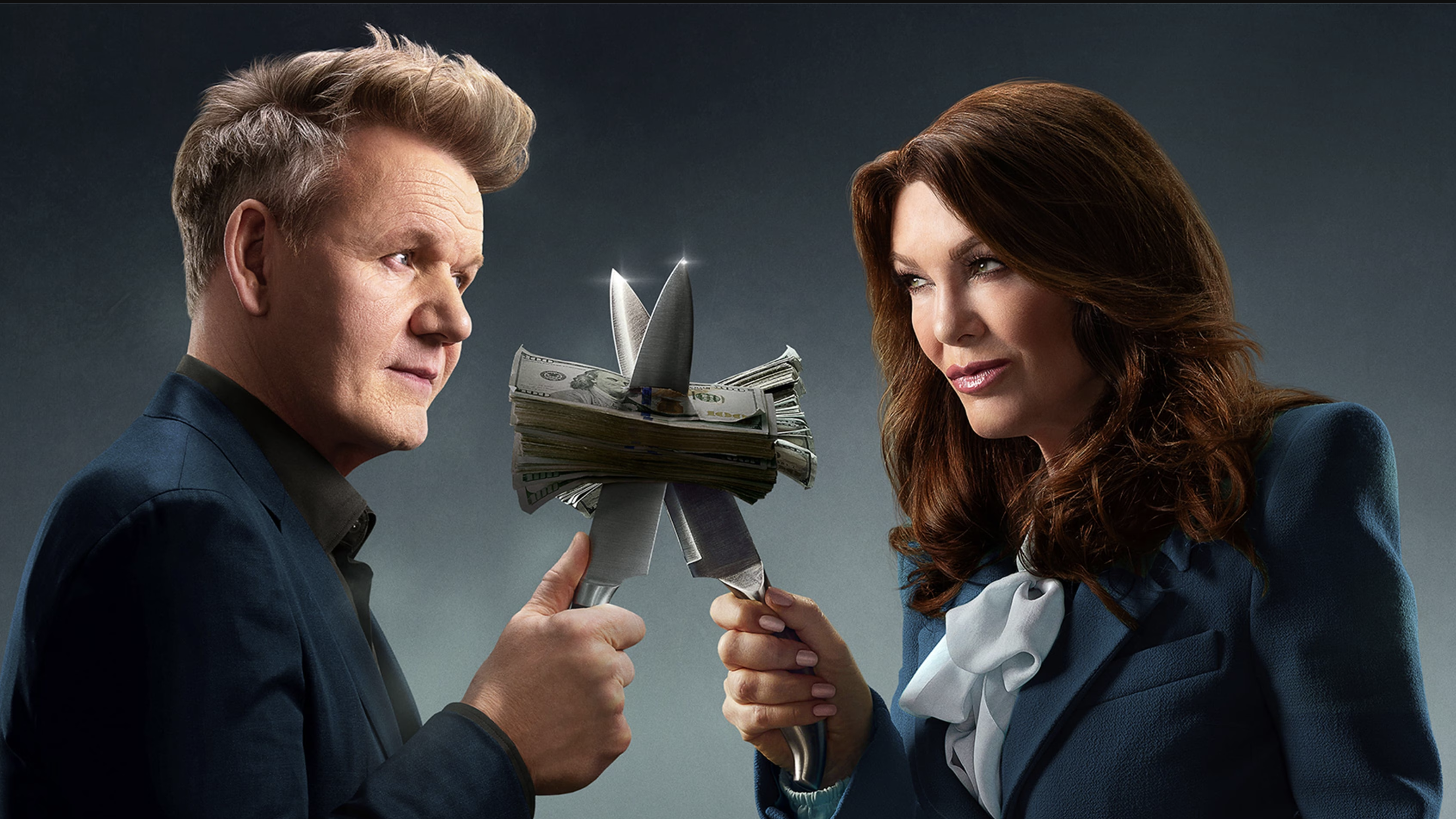 Gordon Ramsay face à face avec Lisa Vanderpump dans la saison 2 de Fox's Food Stars, diffusée le 22 mai