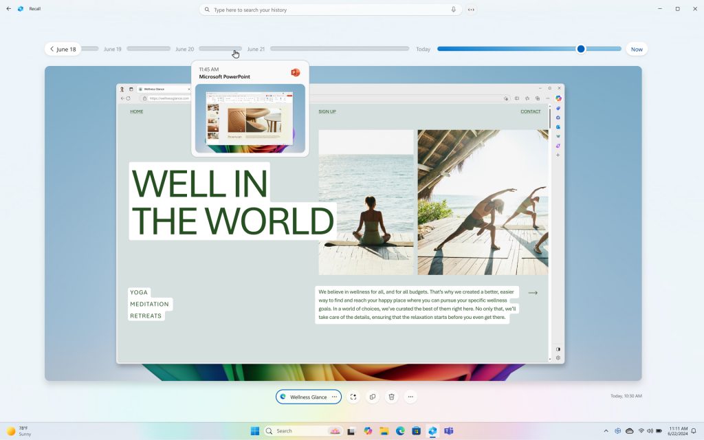 Fonction de rappel sur les PC Windows CoPilot+