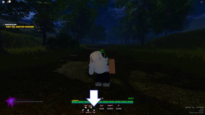 Uno screenshot di Roblox Is Unbreakable in Roblox che mostra il pulsante del menu del gioco.