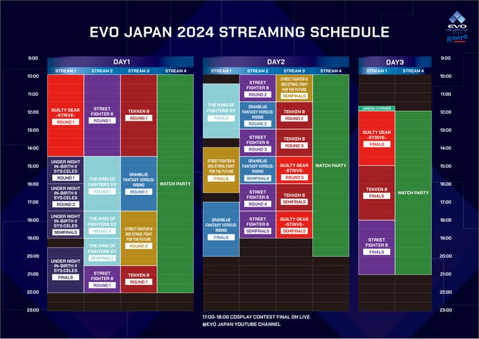 Evo Japan 2024スケジュール