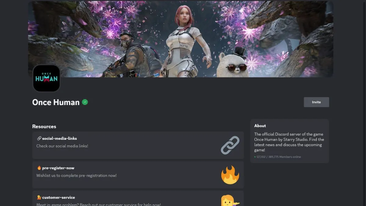Serwer Discord Once Human