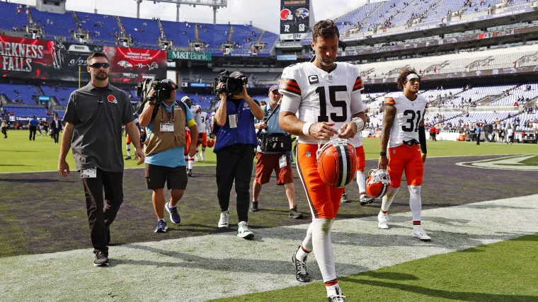 Fantastyczne wskazowki Joe Flacco dla Bengals JaMarr Chase Tee Higgins.webp