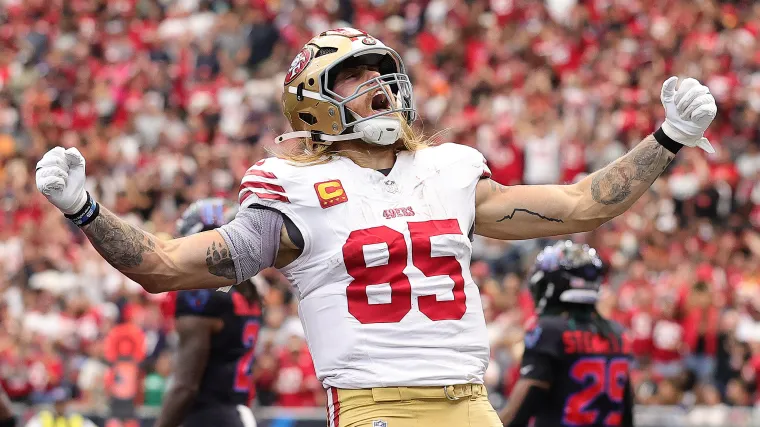 George Kittle i Dallas Goedert podkreślają Teddy’ego Ricketsona, który wystąpił w Narodowym Dniu Tight Ends