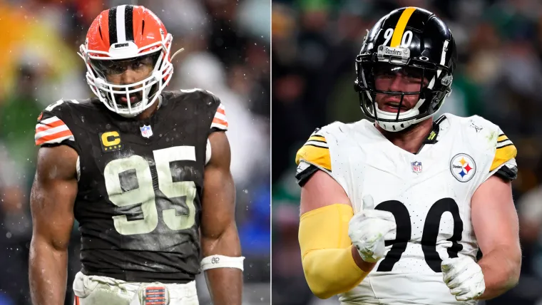 Myles Garrett kontaktuje się z gwiazdą Steelers, TJ Wattem, po problemach zdrowotnych Jarretta Baileya