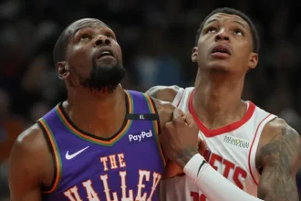 Os rumores da Rockets relutam em estender Kevin Durant poderia.webp
