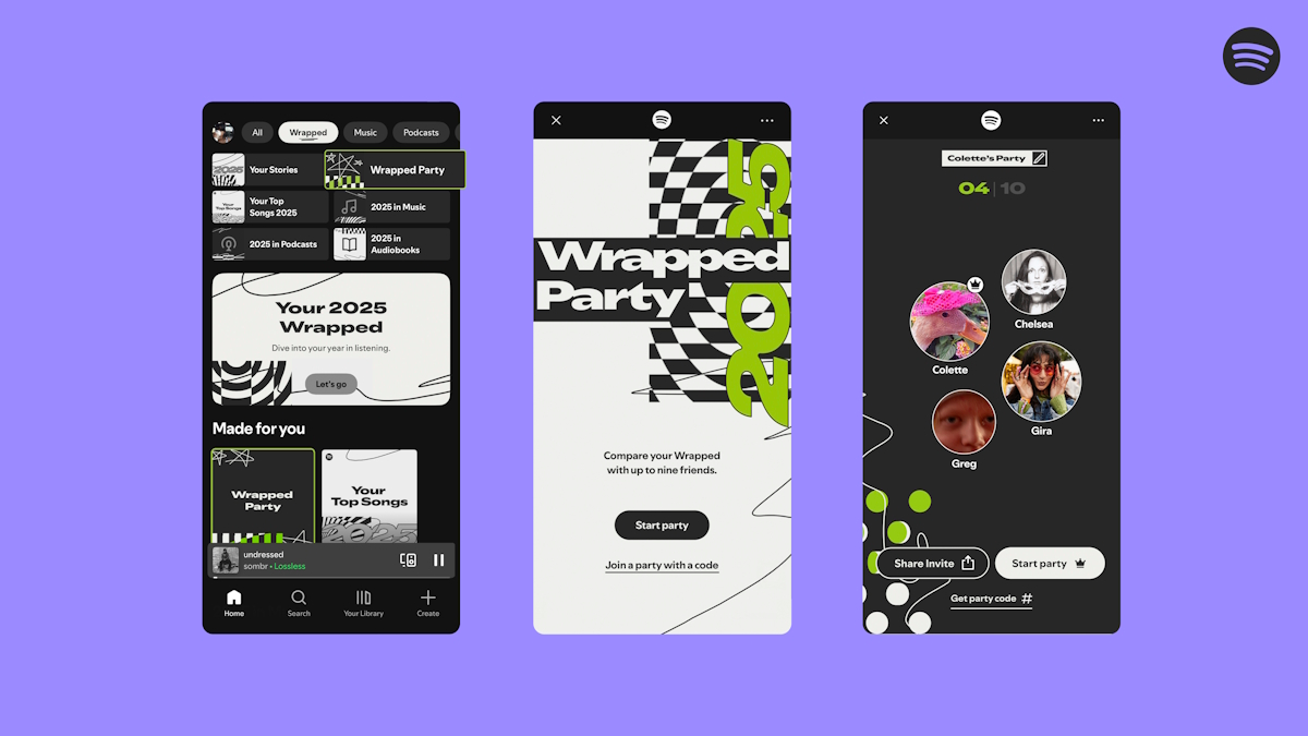 Ảnh chụp màn hình Spotify Wrapped 2025 trên ứng dụng di động