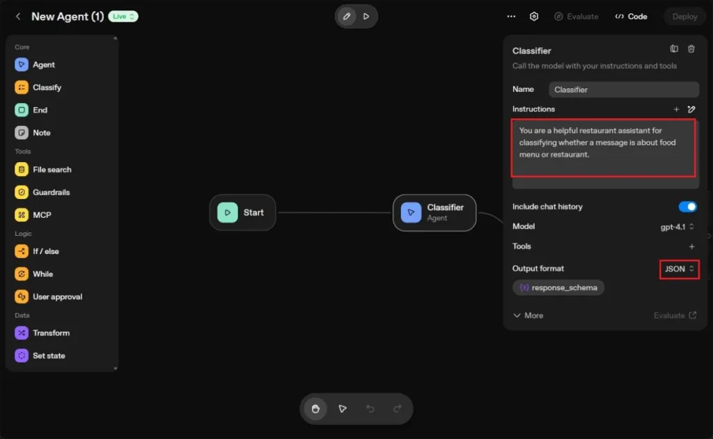 defining classifier agent