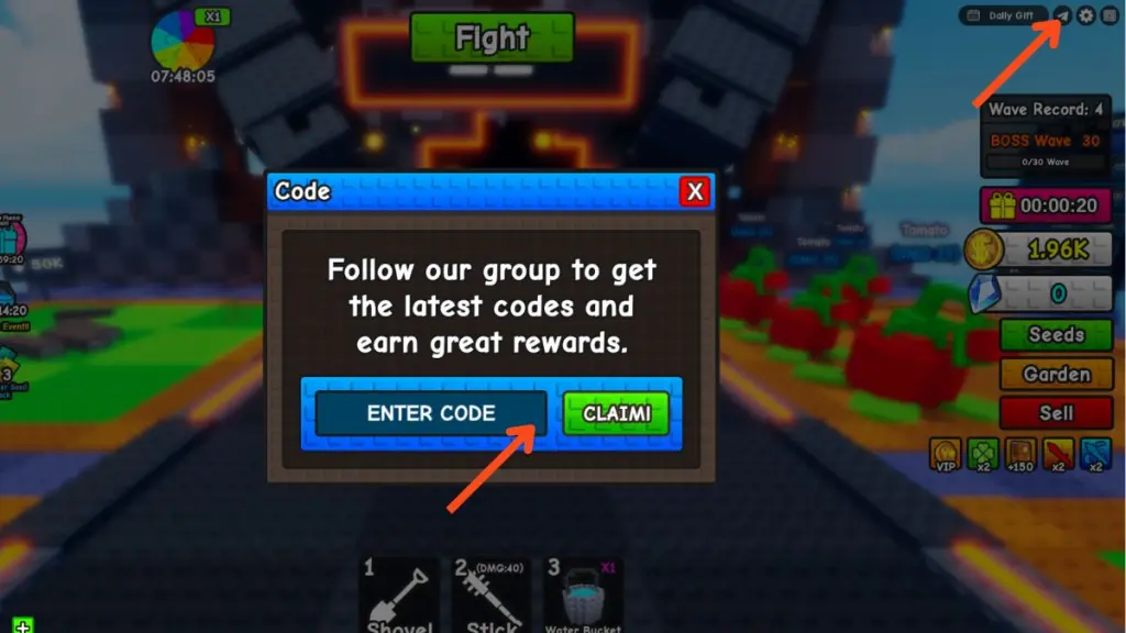 Đổi mã Plant Brainrot Simulator