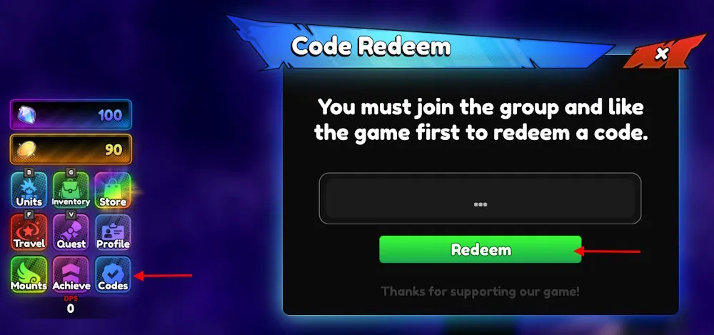 Anime-Taktik-Simulator-Codes einlösen