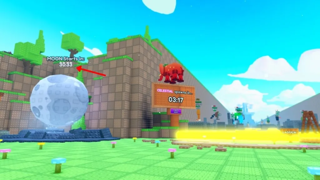 Wanneer begint het maanevenement in Survive LAVA voor Brainrots
