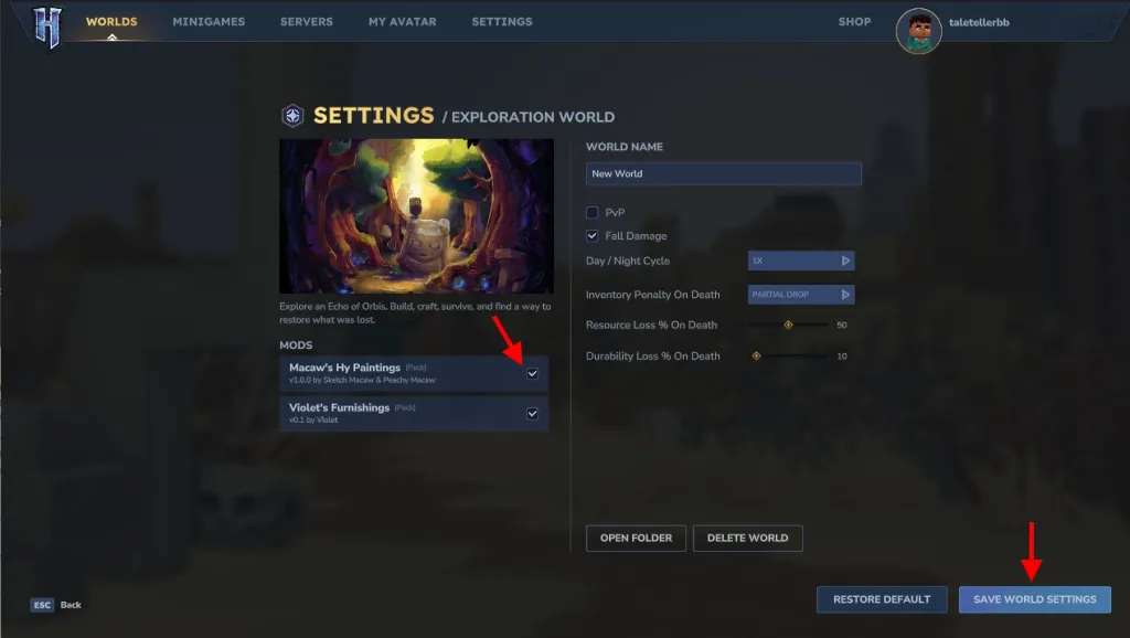 Cứu thế giới bằng Mod trong Hytale