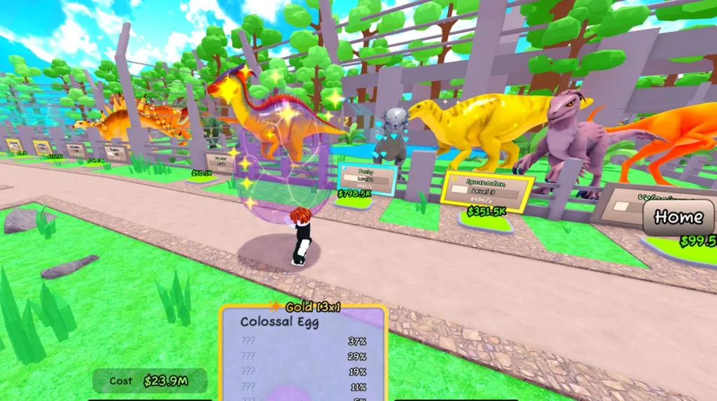 Collectionner les dinosaures Roblox
