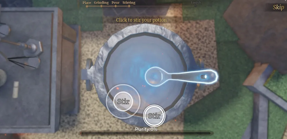 Potion Spell -keittovaihe Wizard Alchemy