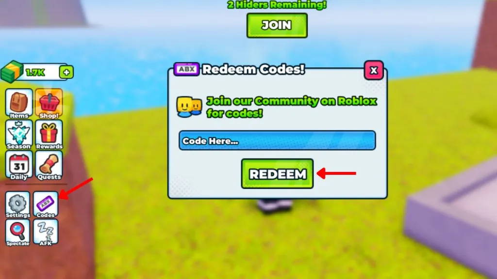 Camo- of Snipe-codes inwisselen
