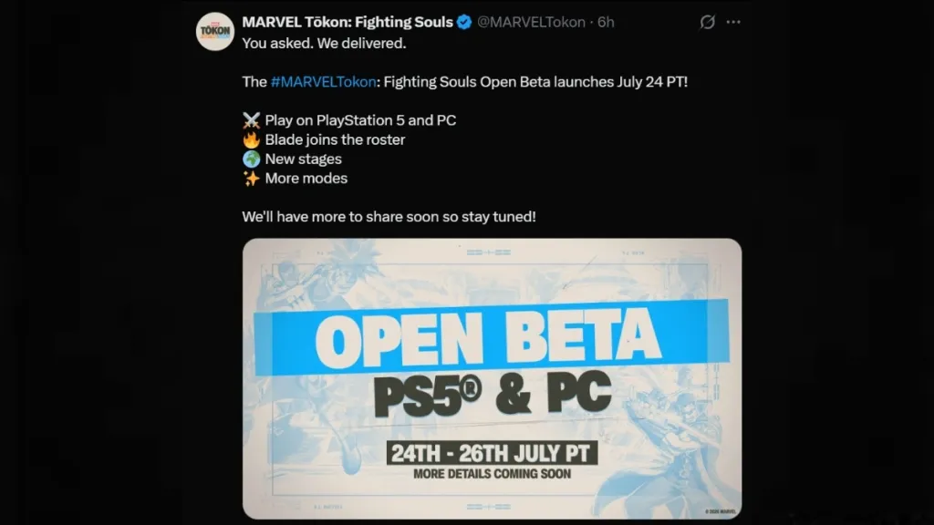 Fechas de la beta abierta de Marvel Tokon Fighting Souls