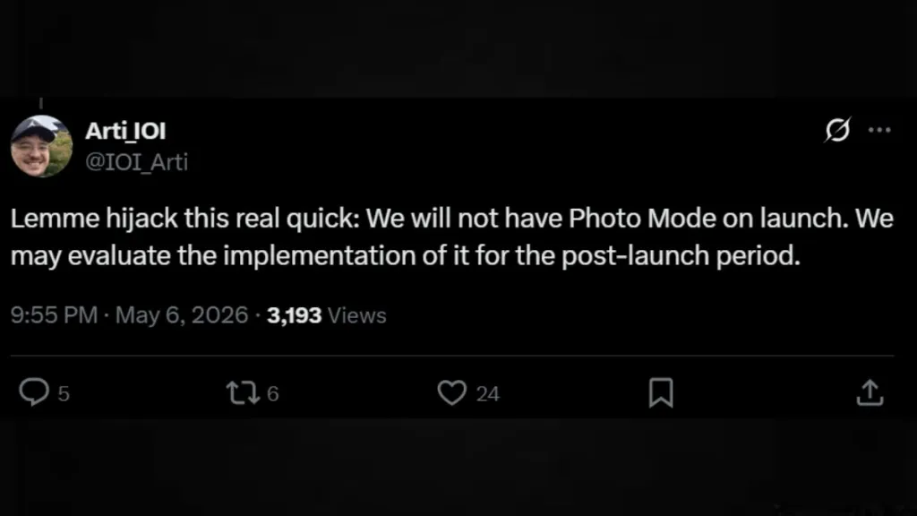 Community Manager de IOI sobre 007 Primer modo de luz
