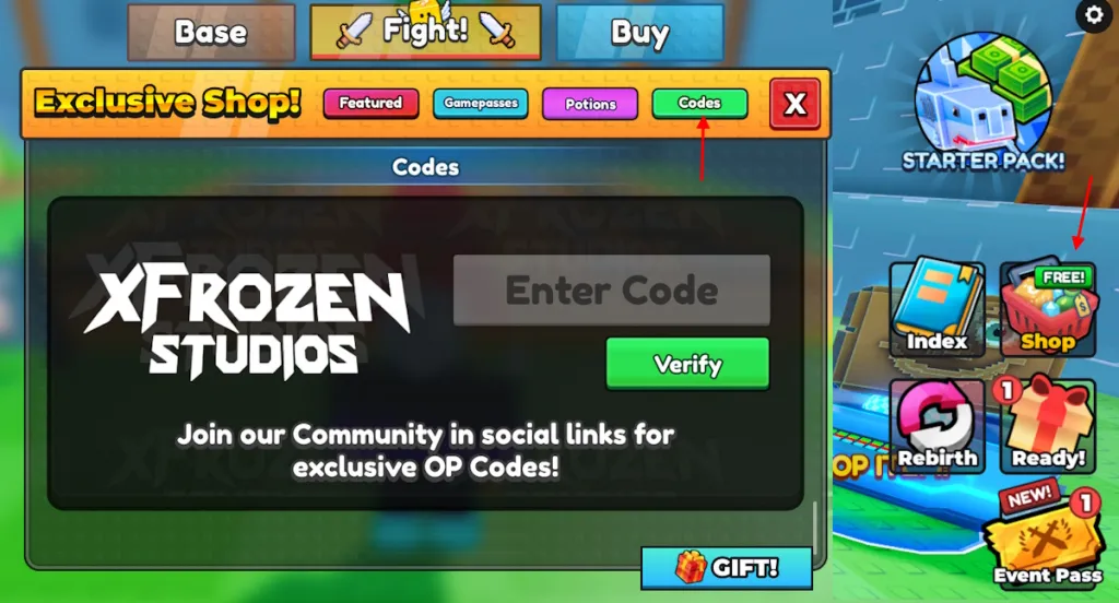Les codes Lucky Block Rush sont échangés