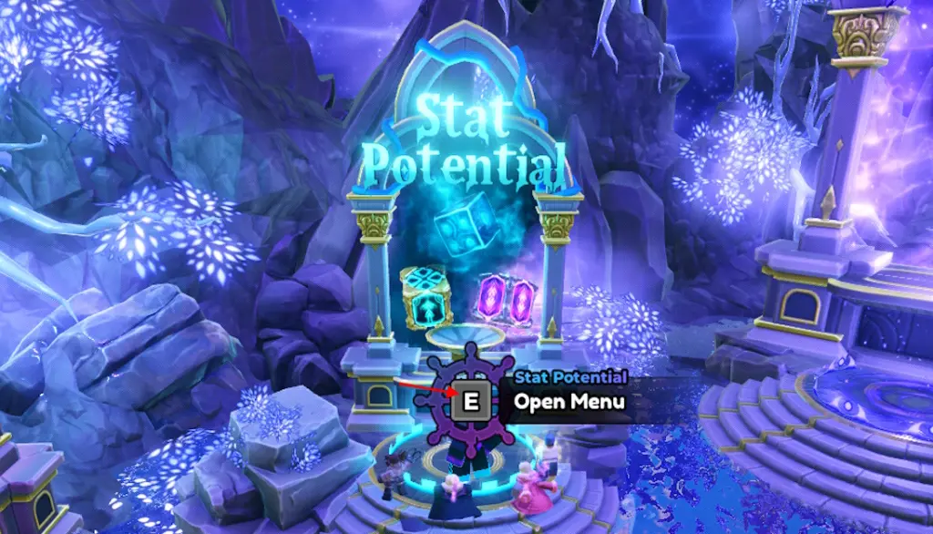 Menu chỉ số Tiềm năng trong Anime Expeditions