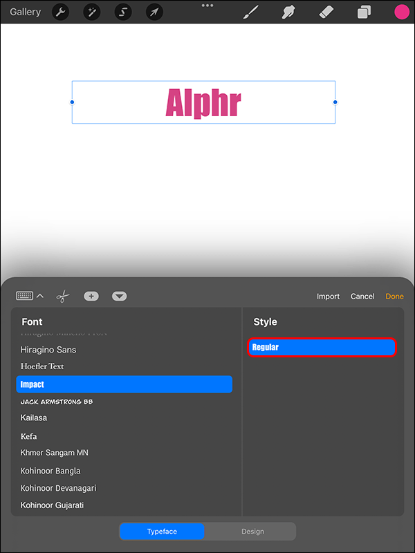 1709797232 169 How to add text in Procreate