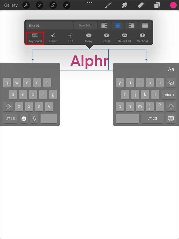 1709797232 632 How to add text in Procreate