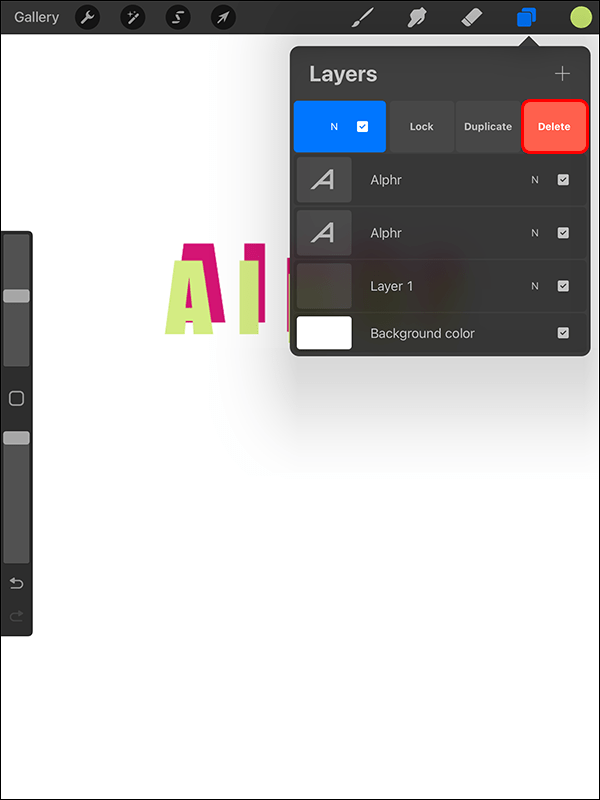 1709797233 950 How to add text in Procreate