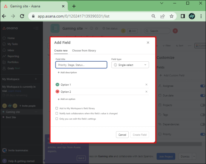 1709881227 786 How to add custom fields in Asana