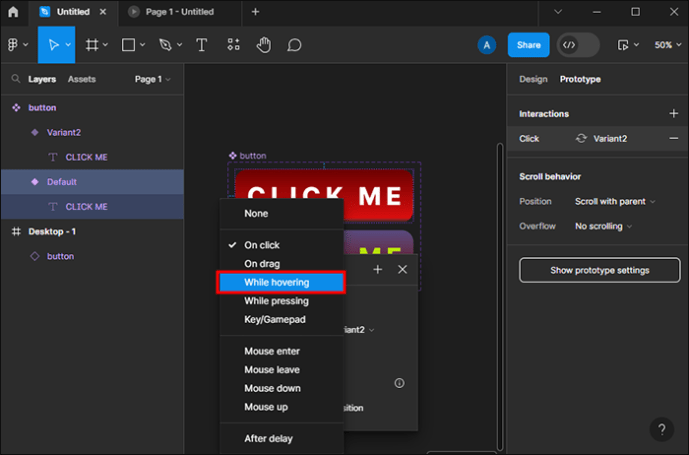 1710383074 677 How to make a hover effect in Figma