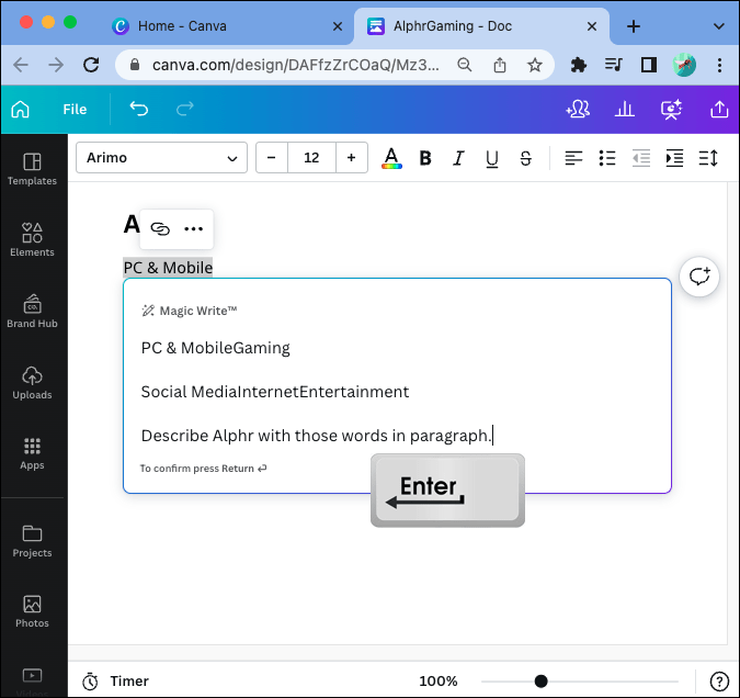 1710407311 210 How to Use Canva Magic Writing