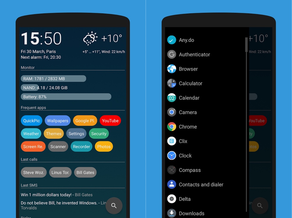 best android launchers: AIO launcher