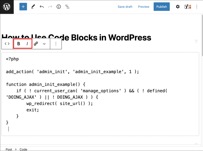 1711038929 391 How to use code blocks in WordPress