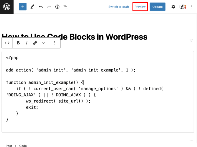 1711038929 723 How to use code blocks in WordPress
