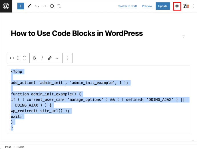 1711038929 790 How to use code blocks in WordPress