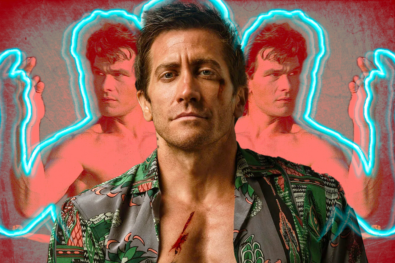 Jake Gyllenhall and Patrick Swayze from different versions of road house