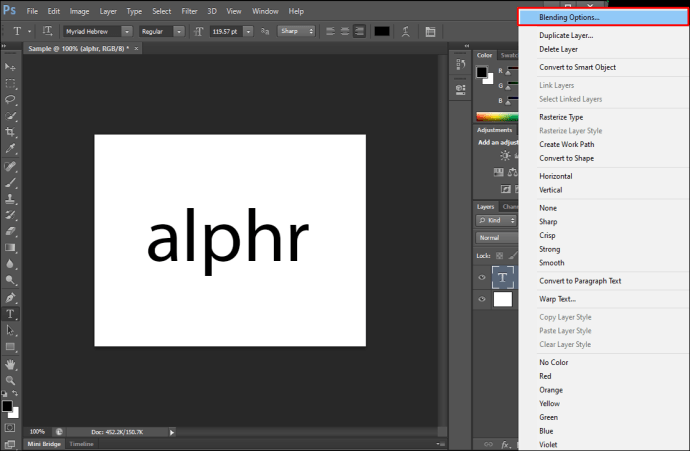 1711297813 23 How to outline text in Photoshop