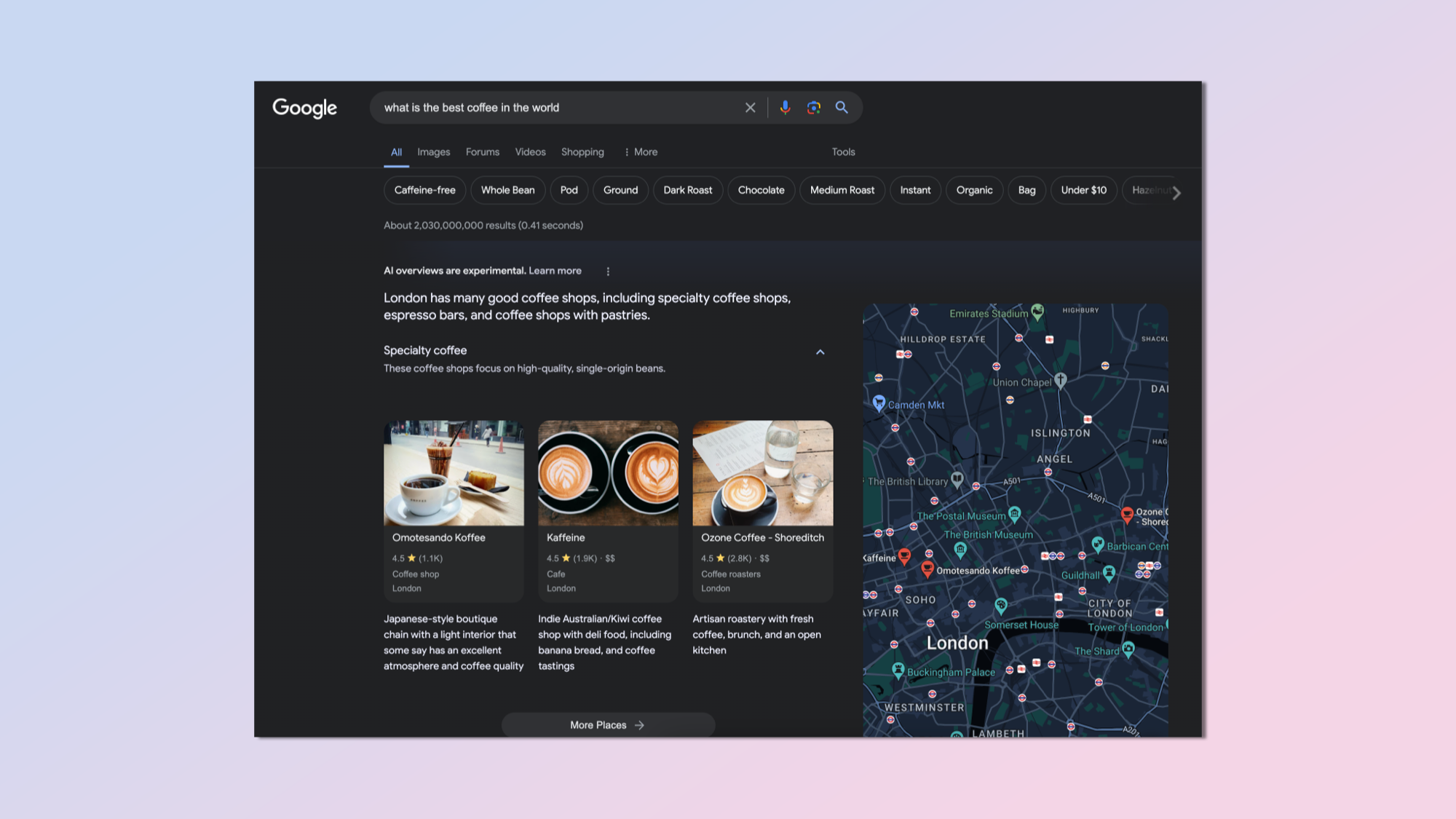 Generative Google Search Experience