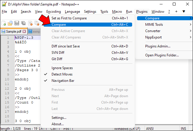 1711522837 655 How to compare two files with Notepad