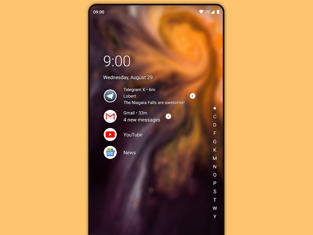 best android launchers: Niagara launcher